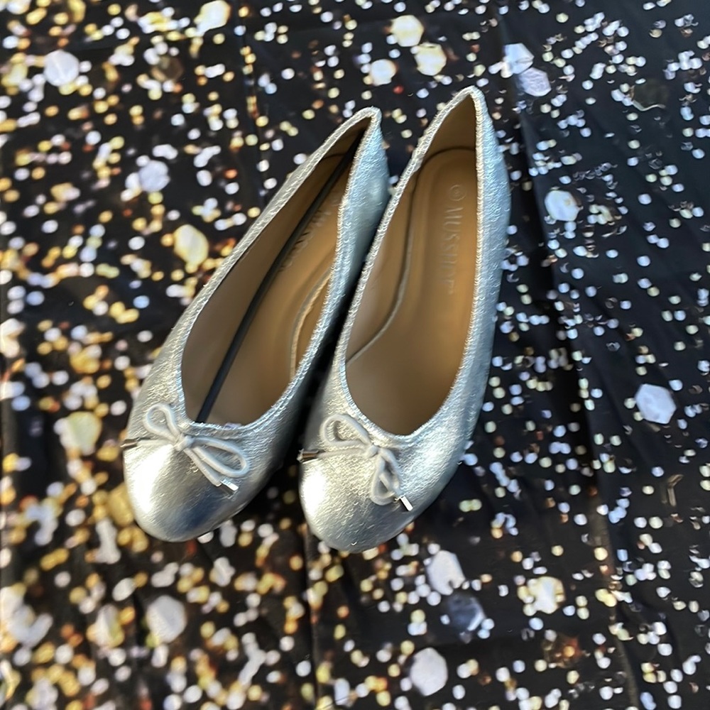Silver women’s flats